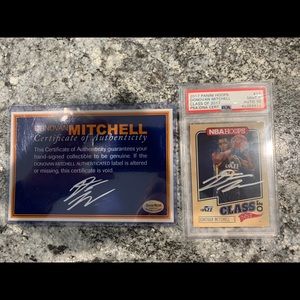 2017 nba hoops rookie Donovan mitchell auto PSA 9.